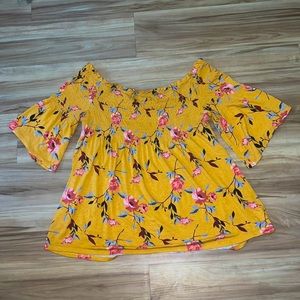 Flower - off the shoulder blouse